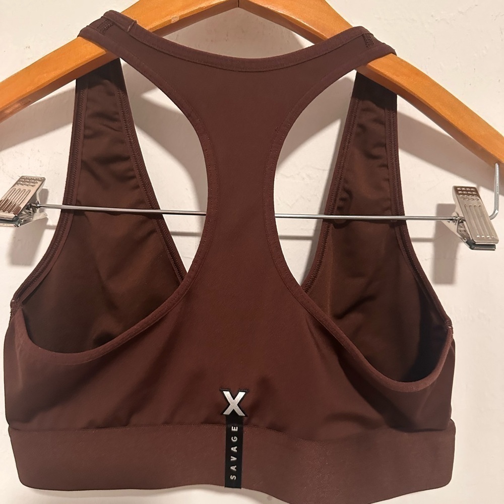 Savage X Fenty Women's Brown Sports Bra - Picture 5 of 8